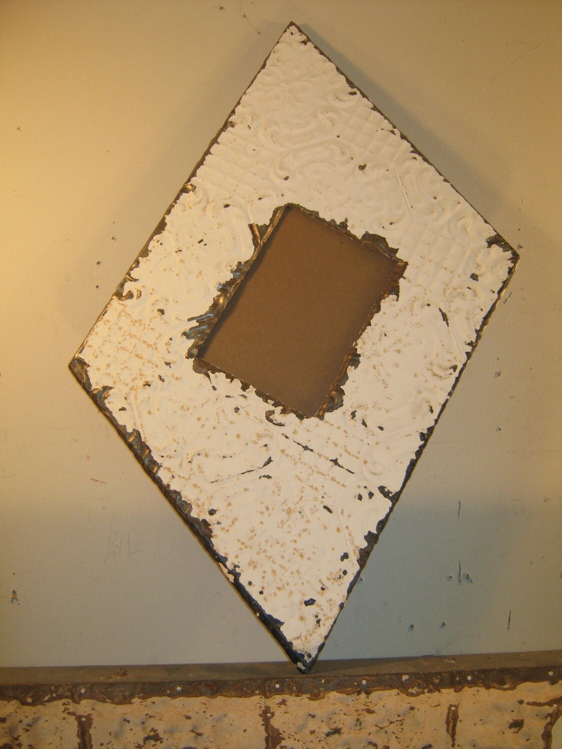 AUTHENTIC RECYCLED Tin Ceiling Picture Frame Reclaimed Unique