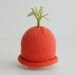 Carrot hat, luxury version, fits newborn to 6 months, ready to ship
