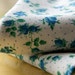 Adorable Blue Roses - Vintage Fabric NOS 50s 35 in wide Rosebuds (Reserved)