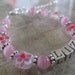 Sugar and Spice Little Girl's Name Bracelet- Sterling Silver, Glass beads- Custom Order