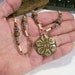 Om Mani Padme Hum Carved Bone Amult Pendant Necklace