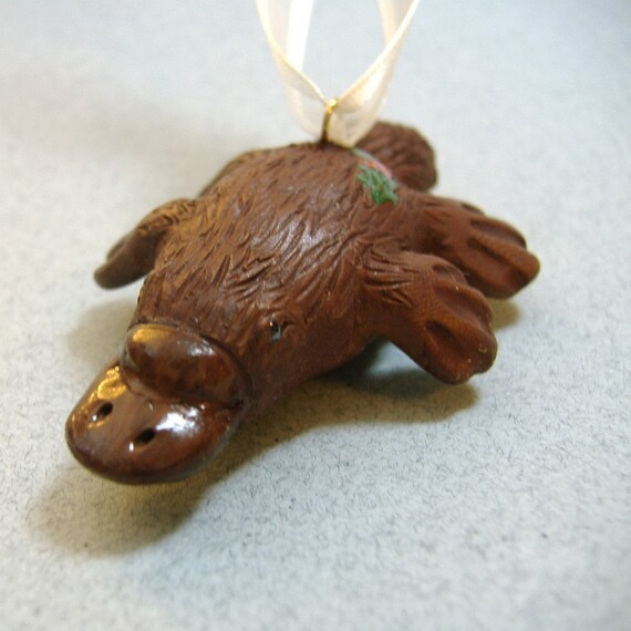 the xmas platypus ornament with holly tush the xmas platypus ornament with holly tush