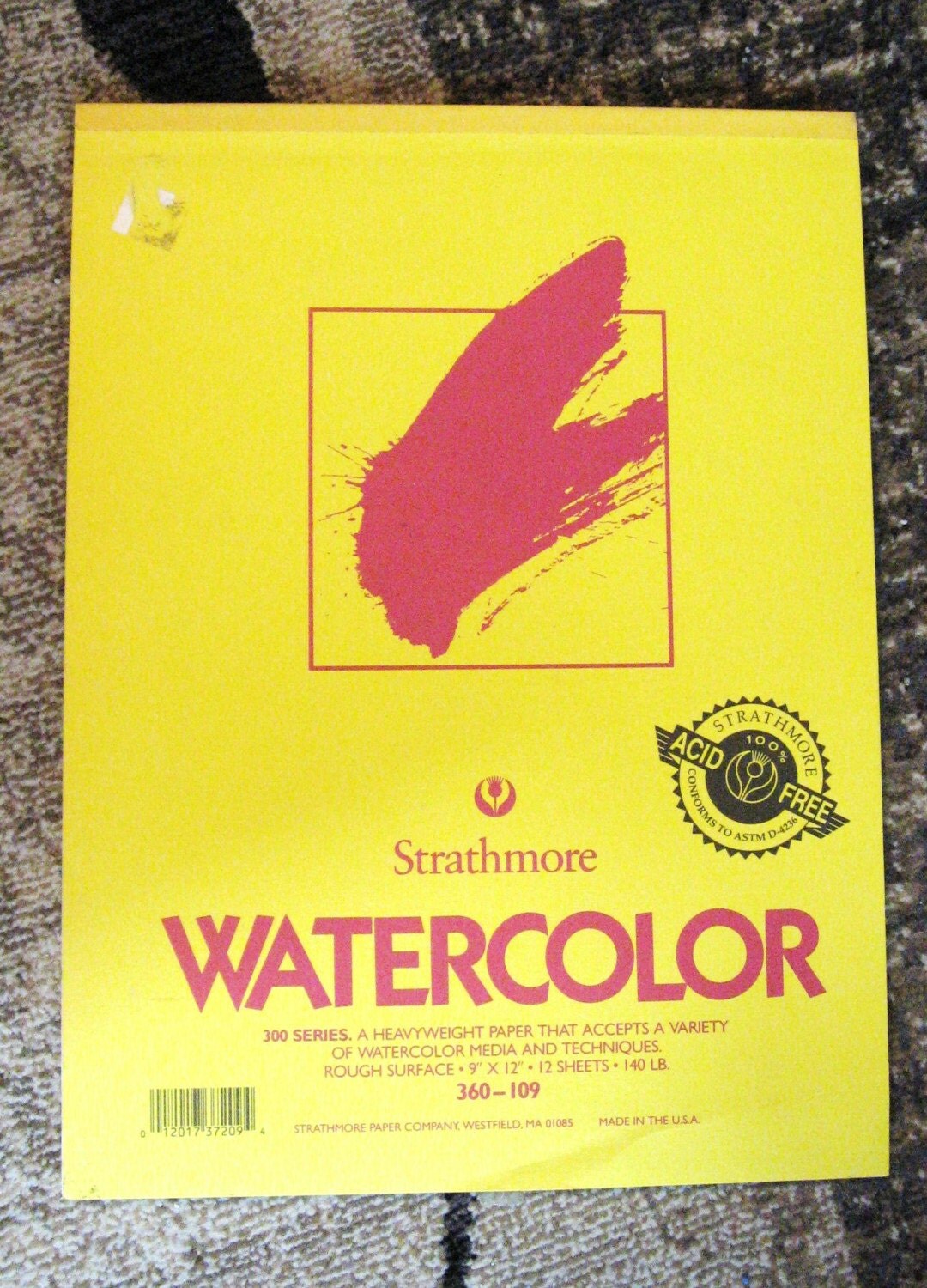 STRATHMORE WATERCOLOR PAD 300 SERIES 9x12 HEAVYWEIGHT PAPER
