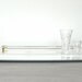 Vintage Vanity Mirror, Tray - Footed with Glass Bar Border