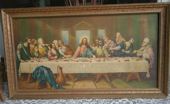THE LAST SUPPER PICTURE IN WOOD FRAME