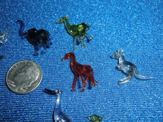antique miniature glass animals