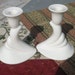 Unique Art Deco Haegar Cream Candle Stick Holders