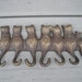 Cast Iron Bronze Cats Wall Hanging Hook