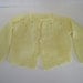 Adorable Owls Warm Fuzzies Baby Childs Handmade Sweater Yellow Cardigan