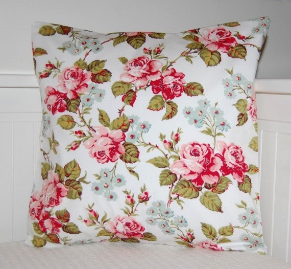 cushion cover shabby chic roses pillow sham by littlejoobieboo cushion cover shabby chic roses pillow sham by littlejoobieboo