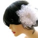 White Tulle Flower Hair Clip