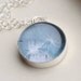Dandelion Necklace Sterling Silver Glass