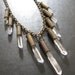 Snaggletooth - No.25 - LAST ONE - Crystal Bullet Cascade Bib Necklace - Modern Tribal Gypsy Punk