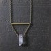Lavender Trapeze - Pale Amethyst Point Swing Necklace