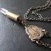 SALE - Antique Rosary Connector and Quartz Bullet Necklace - Small Miracles No.9