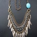 SALE - Man Eater - Mixed Metal Chain and Shell Tooth Statement Bib Necklace