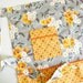 Half Apron - Flea Market Fancy Floral Wrap in grey and orange