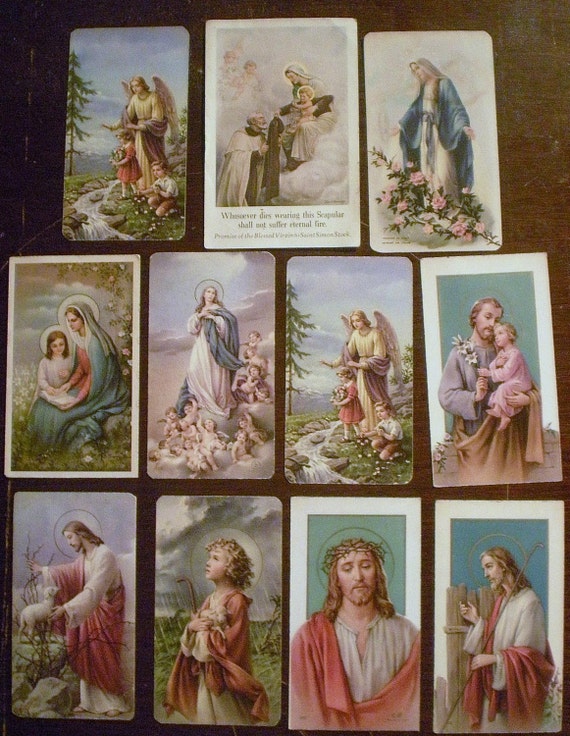 Vintage Prayer Cards Catholic Pictures