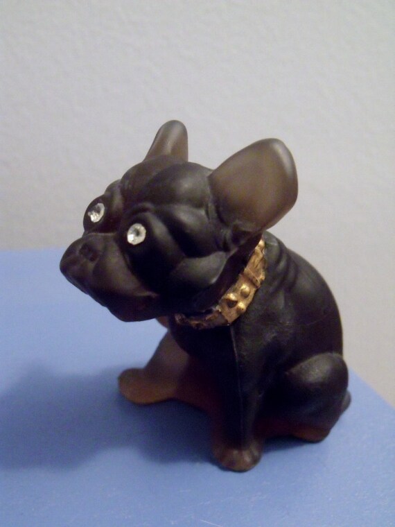 glass bulldog figurine
