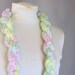 Skinny Scarf - Twisted Rope - Pale Pastel Fairy Kei Colors