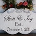 Bride and Groom Custom Wedding Signs Wedding Decorations Cottage Vintage style 21x13