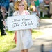 Here Comes The BRIDE Wedding signs Decorations DOUBLE Sided Flower Girl 10x24