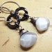 Gray Moonstone Earrings Faceted Briolettes Gray Gemstone Earrings Gunmetal Sterling Silver Fall Fashion