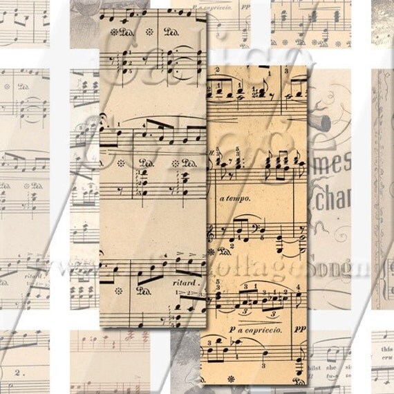 1800s Sheet Music Instant Download Printable by calicocollage