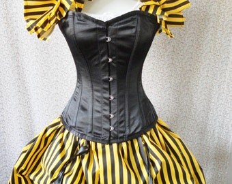 Bumble Bee Corset Outfit-Whole Corset Outfit-MADE FOR BUYER