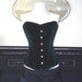 Belle steel boned velvet custom corset-made to order custom corset