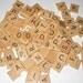 100 Vintage (1953) Wooden Scrabble Letter Tiles for Altered Art, Collage, Scrapbooking, etc.