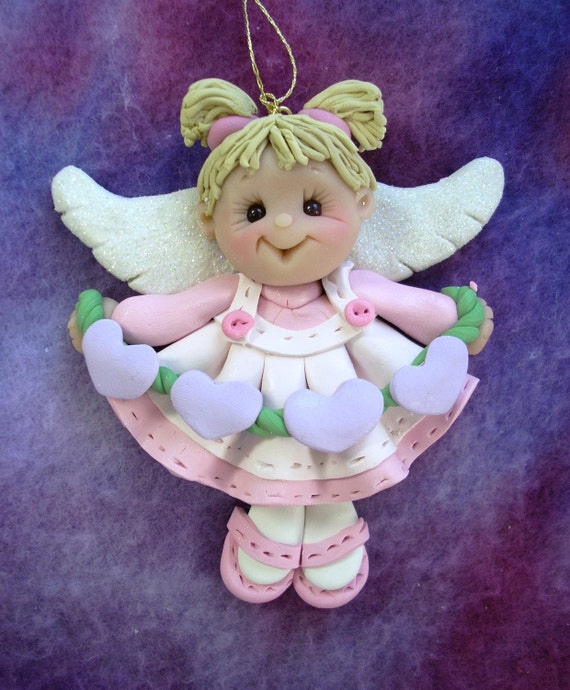 polymer clay angel angelic toddler child personalized