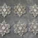 BULK LOT - Two Dozen (24) Silver Plated 26x20mm Filigree Fancy Flower Links Drops Charms Findings