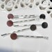 One Dozen (12) Silver Plated Bobby Pins with 10mm Flat Glue On Pad