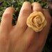 Real flower ring - Ivory rose bloom