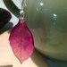 Purple Orchid Leaf Earrings - Real Leaves