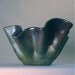 Raku Dark Iridescent Metallic Bowl Dish