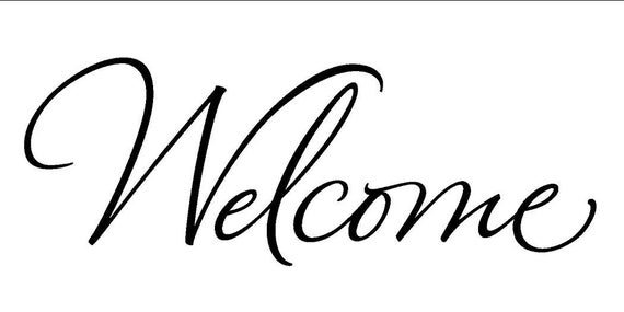 Handwritten Welcome Vinyl Wall Art Decal