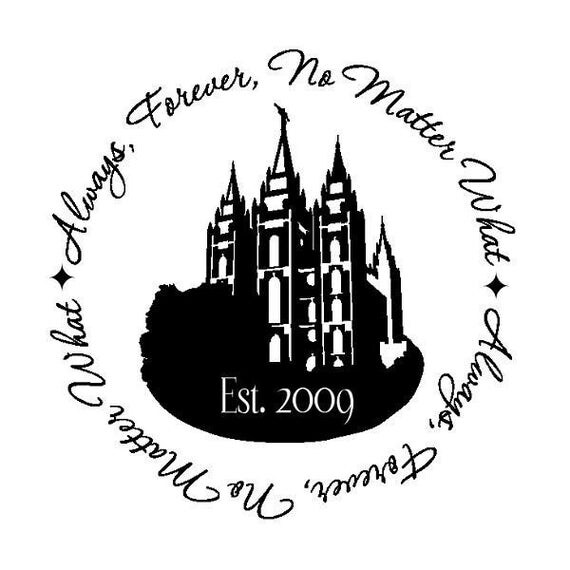 Items similar to CUSTOMIZED LDS Temple Vinyl Wall/ Tile Decal Over 40