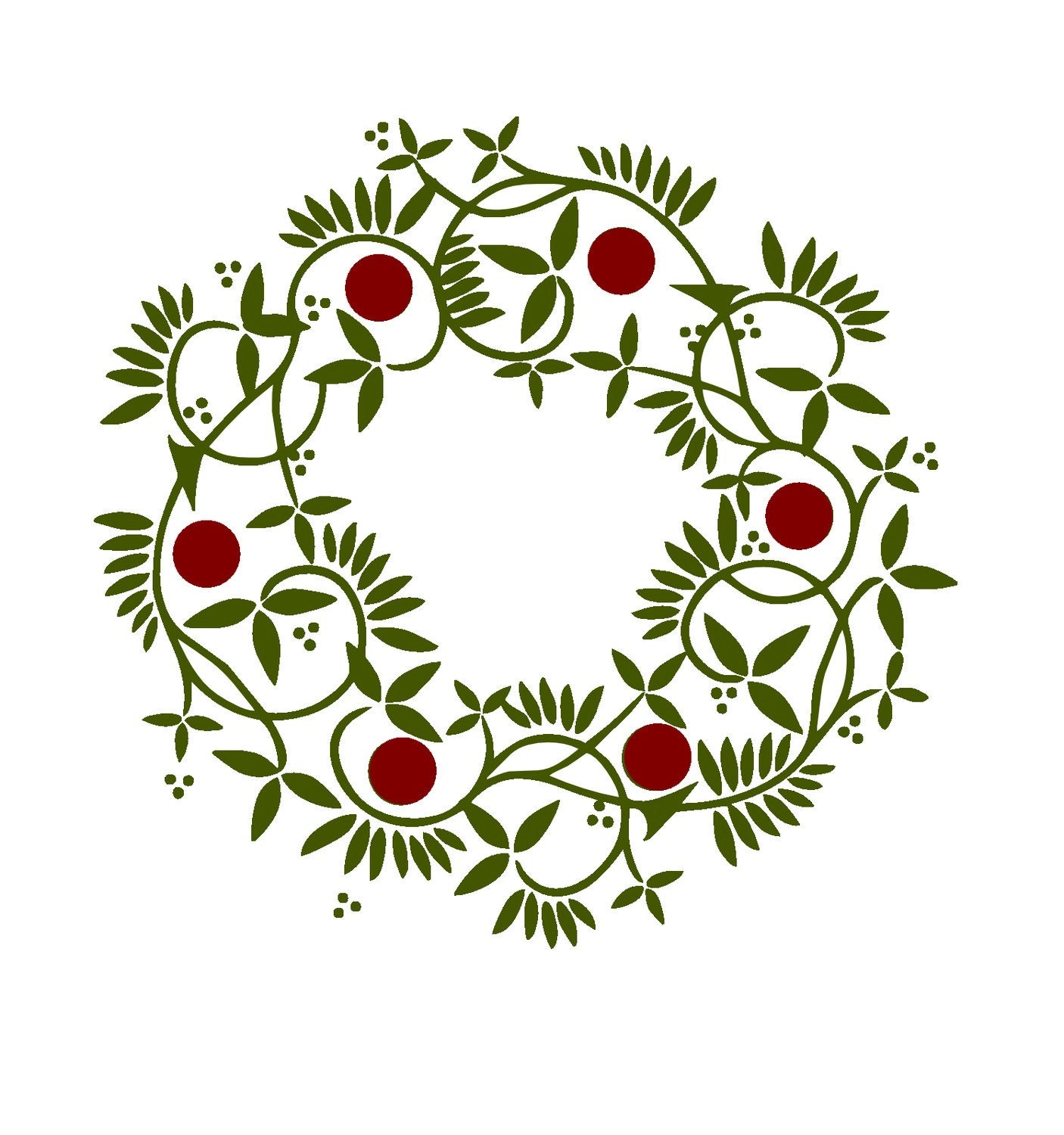 Christmas Decal Elegant Wreath Vinyl Wall Sticker