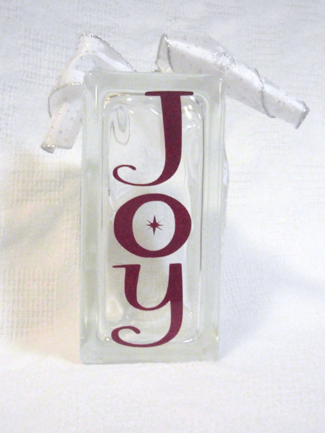 Joy VINYL ONLY Glass Block Light Christmas Decal