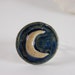 Moon Ring Pottery Blue Glaze J19