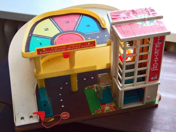 fisher price car garage vintage