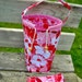 Knitting Bag, Crochet Bag, Project Knitting Bag, DPN Case, Zipper Compartment, Red pink white floral stretchy cotton canvas, Lined, Padded
