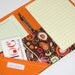 Mini Shopper Grochery list keeper - Notepad Clutch - WILD THYME in Orange List taker