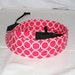 Camera Strap with hardware included DSLR or Slr Retro Modern Hot Pink circles Padded and Quilted