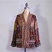 1970s ethnic boho cardigan / 70s space dye tribal hippie cardigan