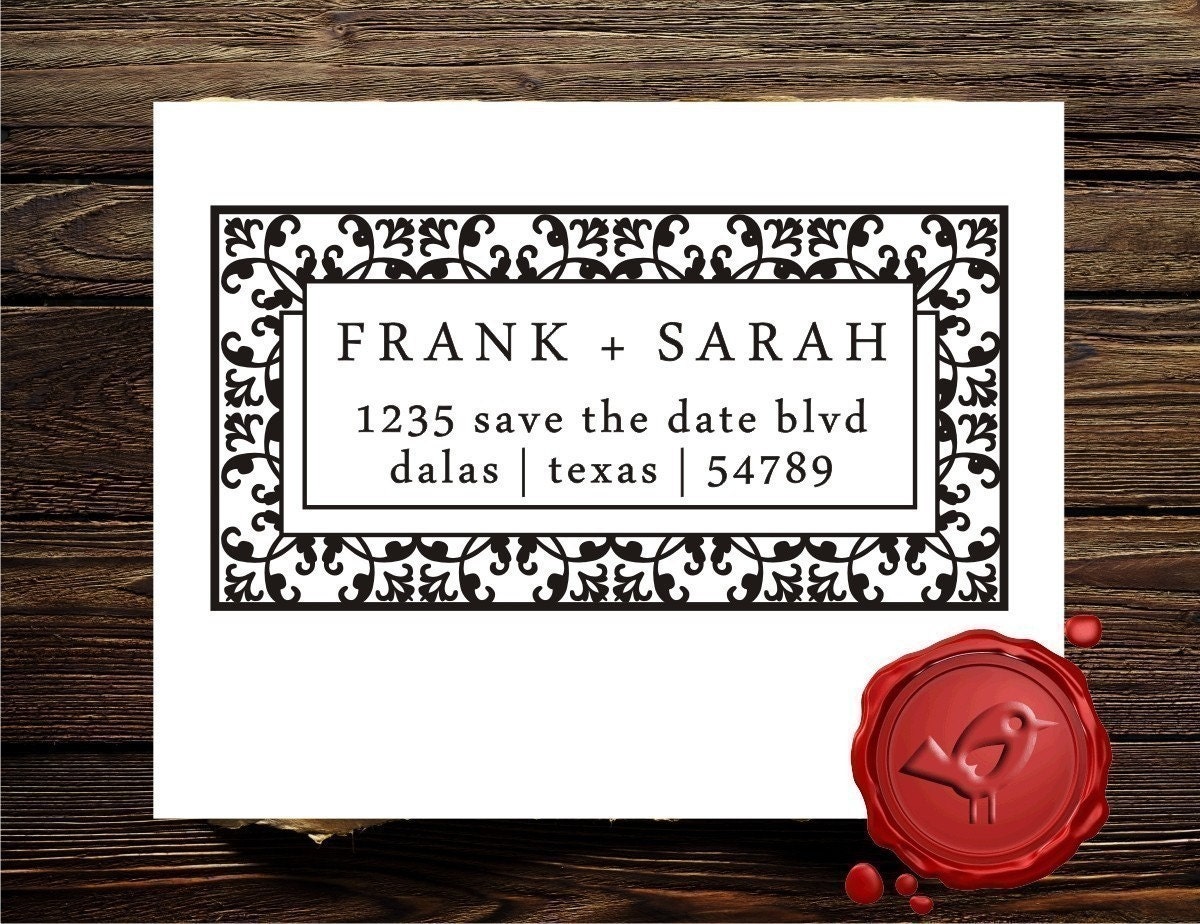 Custom rubber stamp Address stamps by lovetocreatestamps