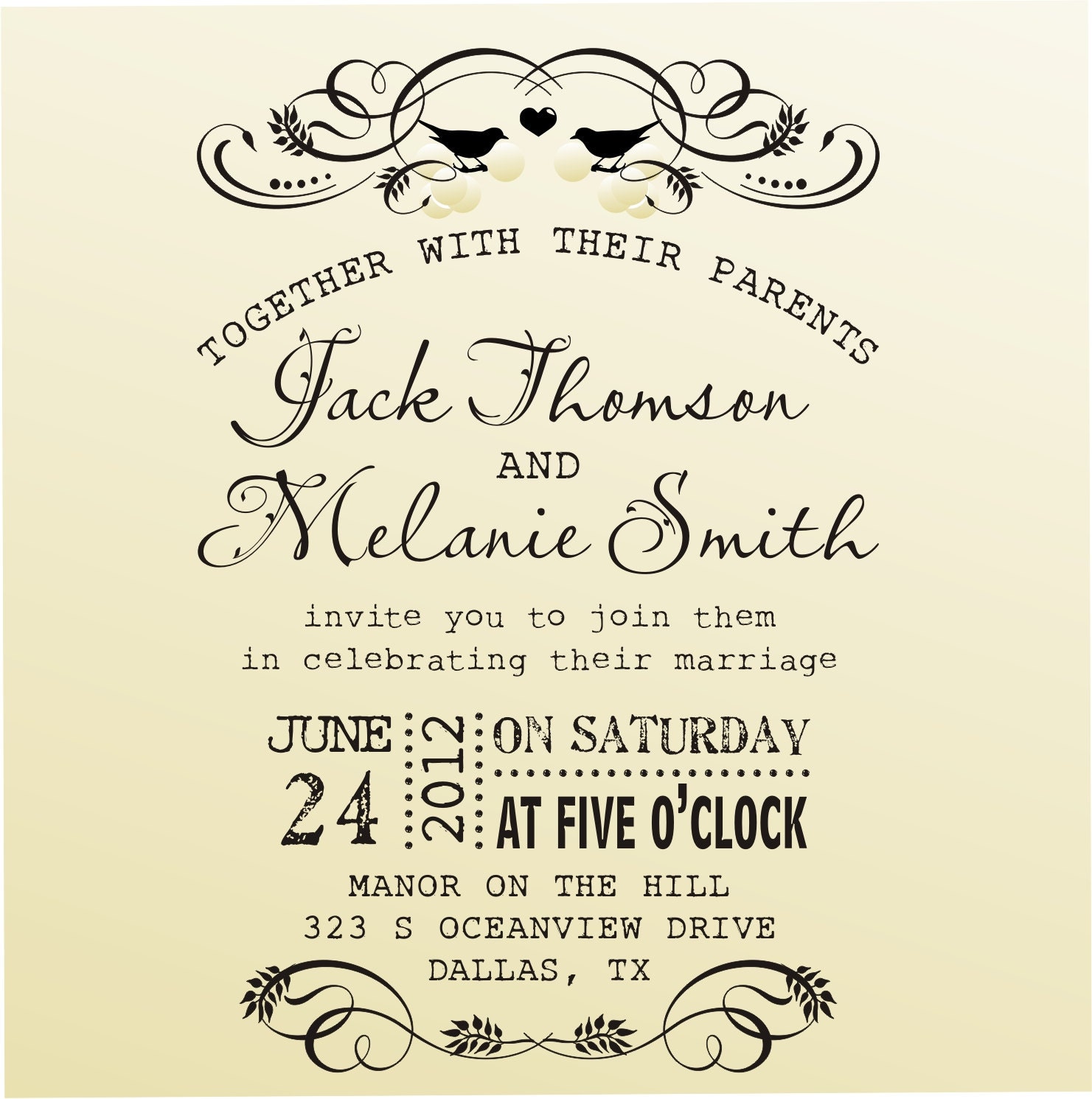 Invitations With Font Design 1