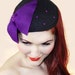 C E L E S T I A L - Purple and Black evening hat